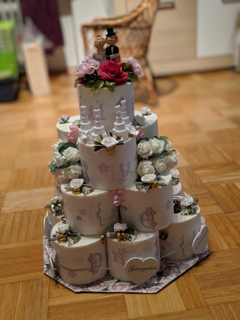 Hochzeitstoilettentorte
