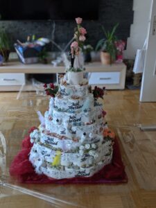 Hochzeitstoilettentorte 1m Hoch
